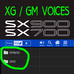 GM and XG Voice on Yamaha PSR SX Series